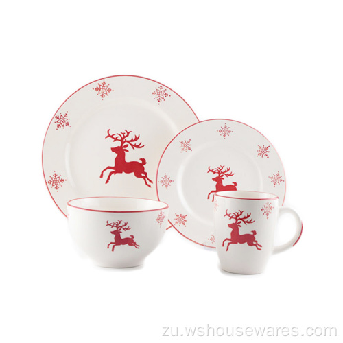 Isitayela esisezingeni eliphakeme se-Western Style 18 izingcezu ze-Stoneware Tableware